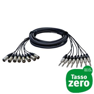 Alva T8X8PRO5 Multicore 5mt. 8 Jack TRS M - 8 XLR M
